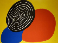 ALEXANDER CALDER - USA - LES TROIS OEUFS - LITOGRAFIA - 74-5 x 109-5 cms - 1974